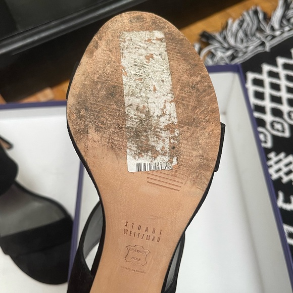 Stuart Weitzman Black Stilletto Slide Sandals - Picture 12 of 16